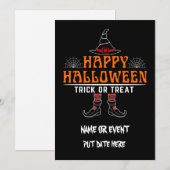 gelukkig Halloween snoep of een poetsbare bewerkin Kaart (Voorkant / Achterkant)