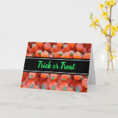 Gelukkig Halloween Snoep Pompoenen Kaart (Gele Bloem)