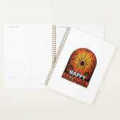 Gelukkig Halloween Spinnenweb Vintage Gravure Ontw Planner (Display)