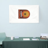 Gelukkig Halloween Spinnenweb Vintage Gravure Ontw Spandoek (Beurs)