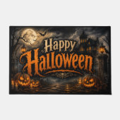 Gelukkig Halloween Spokenhuis Deurmat (Voorkant)