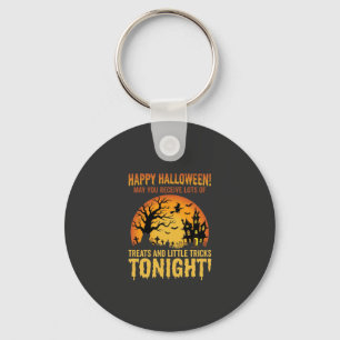 Gelukkig Halloween Spokenhuis Trick or Treat Sleutelhanger