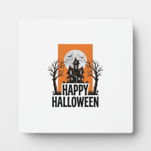 Gelukkig Halloween Spokenhuis Vintage Grafisch_1 Fotoplaat