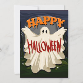 Gelukkig Halloween spook Feestdagenkaart