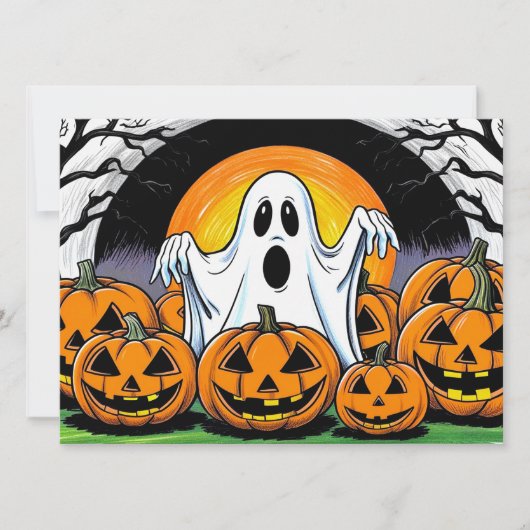 Gelukkig Halloween spook Kaart (Voorkant)