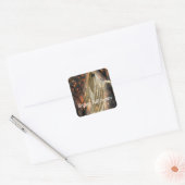 Gelukkig Halloween spook Vierkante Sticker (Envelop)