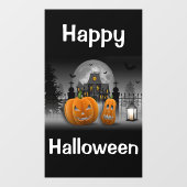 Gelukkig Halloween spookhuis en Jack-o-lantaarns Raamsticker (Vel)