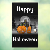 Gelukkig Halloween spookhuis en Jack-o-lantaarns Raamsticker (Vel 3)