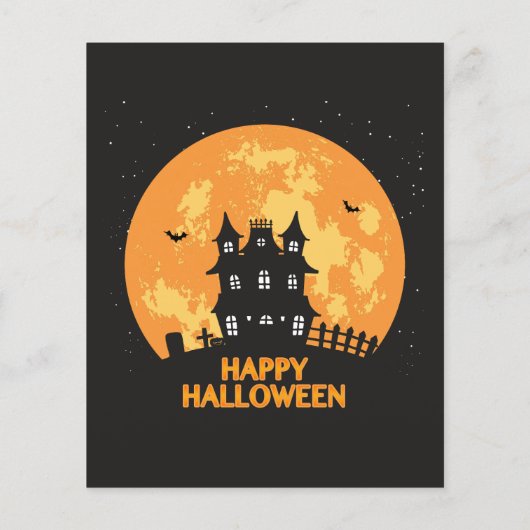 Gelukkig halloween spookhuis flyer (Achterkant)