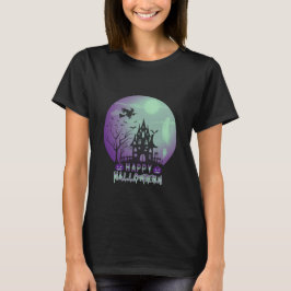Gelukkig Halloween spookhuis Halloween T-shirt