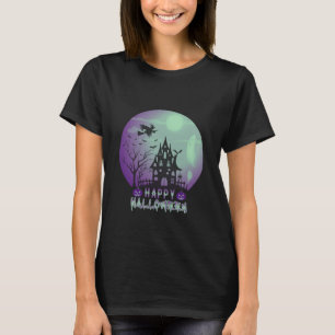Gelukkig Halloween spookhuis Halloween T-shirt