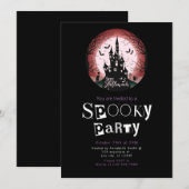 Gelukkig Halloween spookhuis Volle Maan Halloween Kaart (Voorkant / Achterkant)