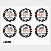 Gelukkig Halloween spookpatroon Kinder gepersonali Ronde Sticker (Vel)