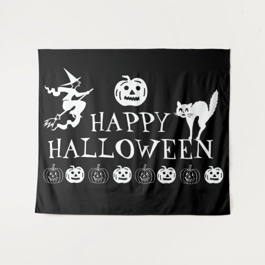 Gelukkig Halloween spooky decor Wandkleed (Voorkant (horizontaal))