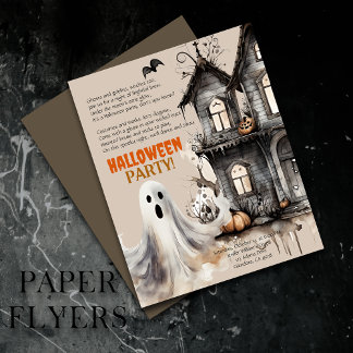 Gelukkig Halloween Spooky Ghost Party Gedicht Uitn Flyer