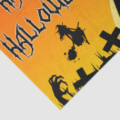 Gelukkig Halloween Spooky Haunted House, Cemetery Tissuepapier (Detail)