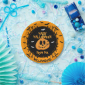 Gelukkig Halloween Spooky Pompoen Carving Party Papieren Bordje (Feest)