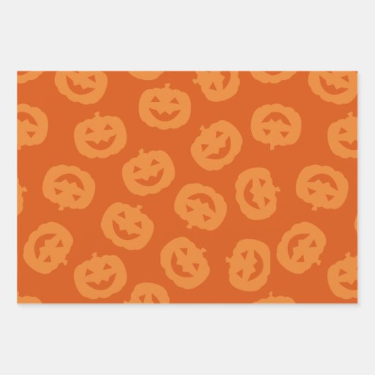 Gelukkig Halloween Spooky Pumpkins Pattern Inpakpapier Vel (Voorkant 2)