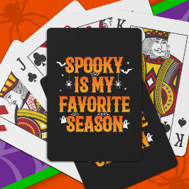 Gelukkig Halloween Spooky Seizoen Grappig Hallowee Pokerkaarten