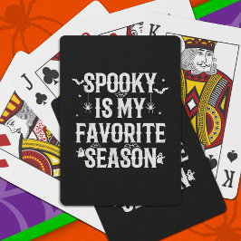 Gelukkig Halloween Spooky Seizoen Grappig Hallowee Pokerkaarten
