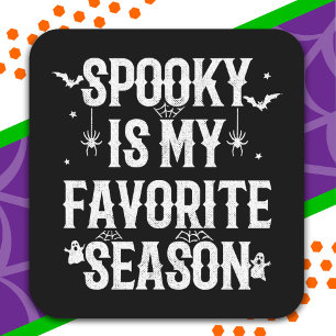 Gelukkig Halloween Spooky Seizoen Grappig Hallowee Vierkante Sticker