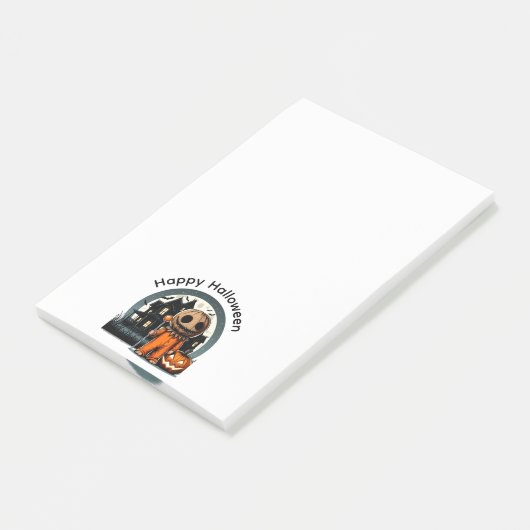 Gelukkig Halloween Spukhuis met Kind Post-it® Notes (Schuin)