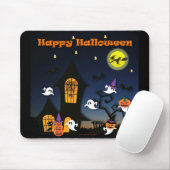 Gelukkig Halloween Spukhuis Muismat (Met muis)