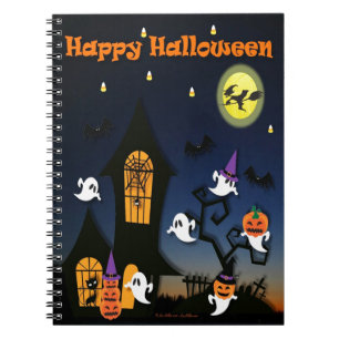 Gelukkig Halloween Spukhuis Notitieboek