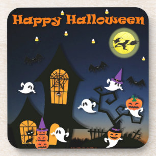 Gelukkig Halloween Spukhuis Onderzetter