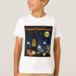 Gelukkig Halloween Spukhuis T-shirt