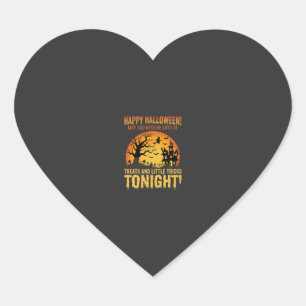 Gelukkig Halloween Spukhuis Trick or Treat Hart Sticker