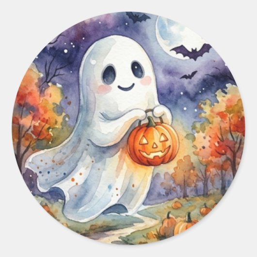 Gelukkig Halloween Sticker (Voorkant)