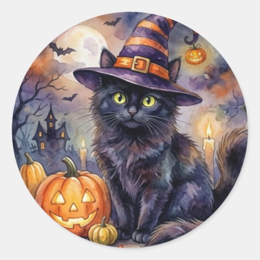 Gelukkig Halloween Sticker (Voorkant)