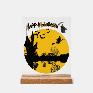 gelukkig halloween t-shirt acryl bord