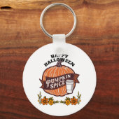 Gelukkig Halloween T-Shirt Sleutelhanger (Voorkant)