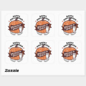 Gelukkig Halloween T-shirt Vierkante Sticker (Vel)