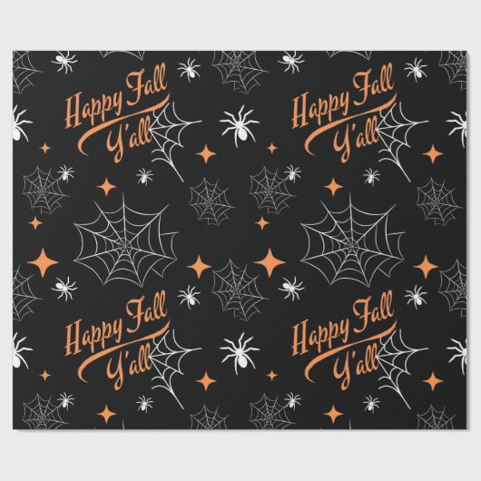 Gelukkig Halloween Thanksgiving Herfst Autumn Gesc Cadeaupapier (Vlak)