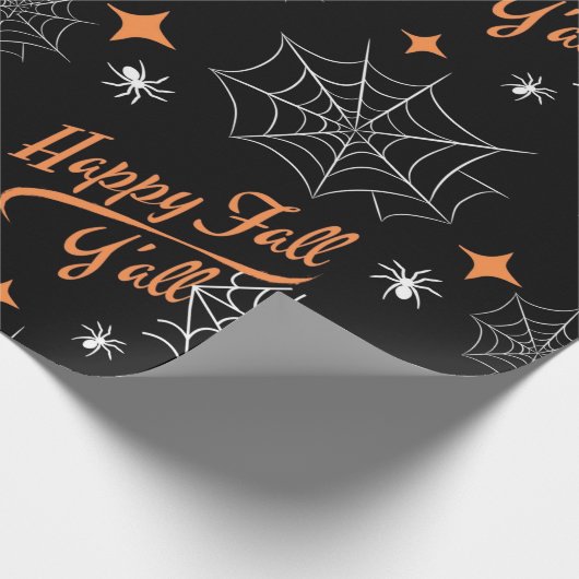 Gelukkig Halloween Thanksgiving Herfst Autumn Gesc Cadeaupapier (Hoek)