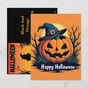Gelukkig Halloween Thanksgiving Kerstmis Vakantie Feestdagenkaart