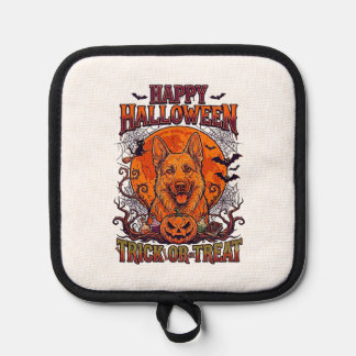Gelukkig Halloween Trick Or Treat Duitse Herderspo Pannenlap