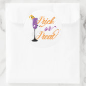Gelukkig Halloween Trick Treat Ghost Cocktail Part Ronde Sticker (Tas)