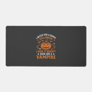 Gelukkig Halloween Vampier Pompoen Heks Hoed Vleer Bureaumat