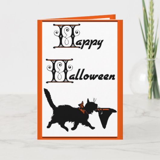 Gelukkig Halloween van Één Koele Kat aan een Kaart (Voorkant)