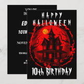 GELUKKIG HALLOWEEN VERJAARDAG CUSTOM PARTY KAART (Voorkant / Achterkant)