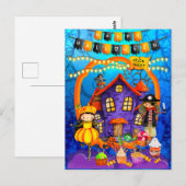 Gelukkig Halloween Verkleed Kinderfeest Vieren Briefkaart (Voorkant / Achterkant)