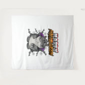 Gelukkig Halloween Vermomd Hippopotamus Wandkleed (Voorkant (horizontaal))