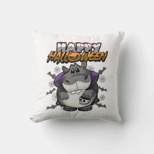 Gelukkig Halloween Vermomde Nijlpaard Kussen