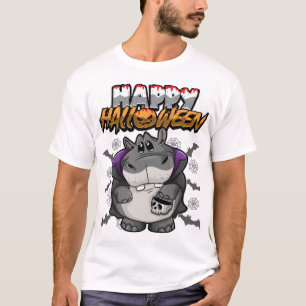 Gelukkig Halloween Vermomde Nijlpaard T-shirt