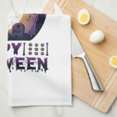 Gelukkig Halloween Vleermuizen Spinnen_1 Theedoek (Quarter Fold)
