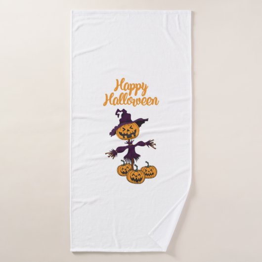 Gelukkig Halloween Vogelverschrikker Badhanddoek (Badhanddoek)